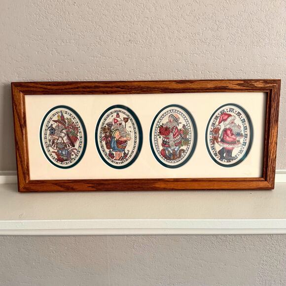 Four Seasons Santa Folk Art Print by Sue Winton-Plett - Picture 1 of 10